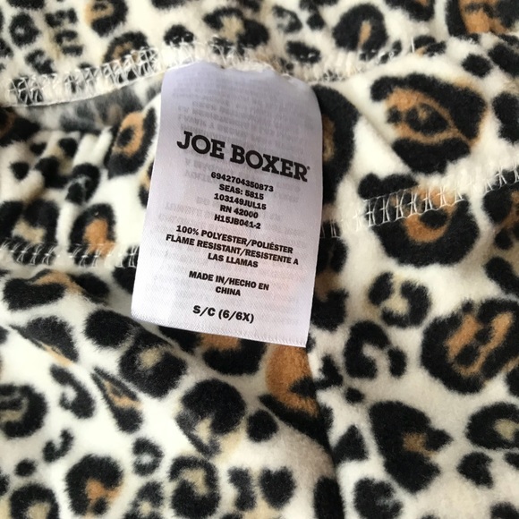 Retro Animal Leopard Print Joe Boxer Girls Pants - Picture 5 of 6